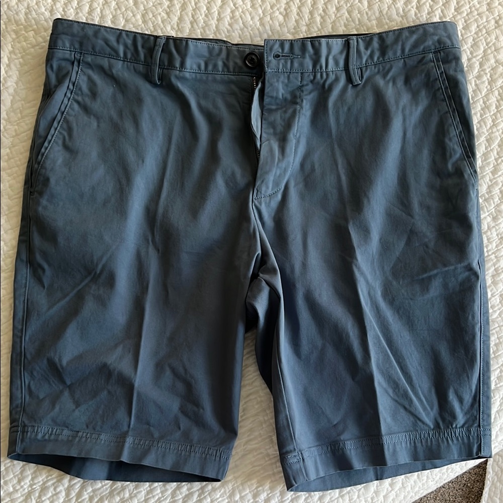Hugo Boss Blue Flat Front Shorts